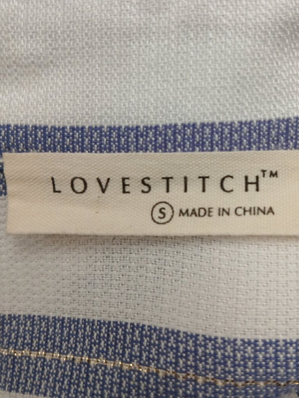 Lovestitch Women's Palmer Knot Front Striped Shirt Small - Picture 6 of 7
